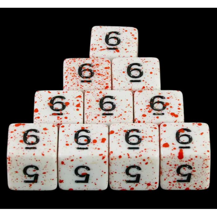 Set de dados de 6 caras Sangrientos