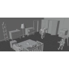 Set de escenografía de interior con 17 elementos (digital)