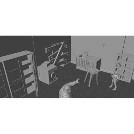 Set de escenografía de interior con 17 elementos (digital)